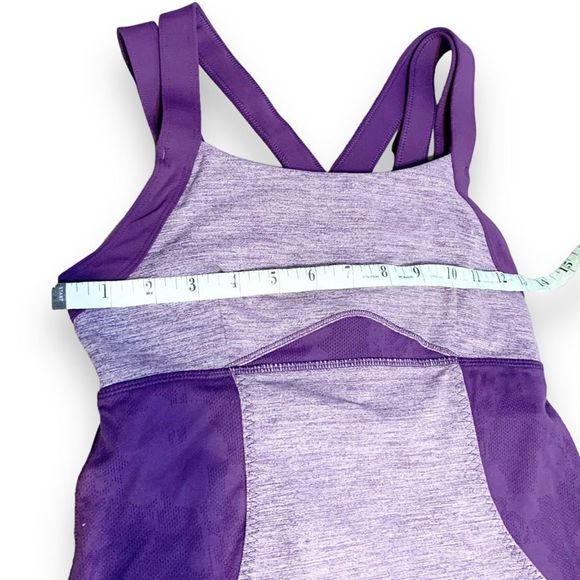 Lululemon Chaturanga Luxtreme Double Strap Tank Bra Top in Concord Grape, size 6 - Picture 11 of 15